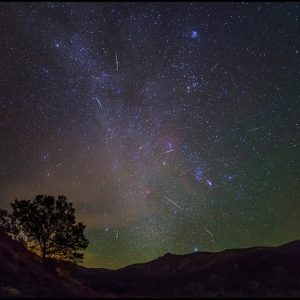 Orionid Meteor Shower (composite)