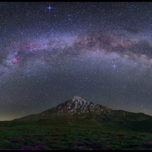 Milky Way over Damavand Volcano