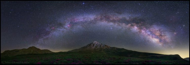 Milky Way over Damavand Volcano