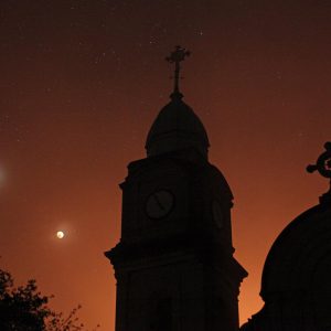 Foggy Eclipse in a Quite Abbey