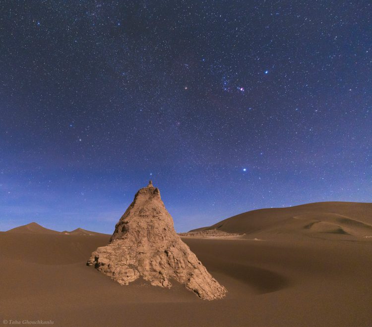 Moonlight on the Untouched Lut Desert