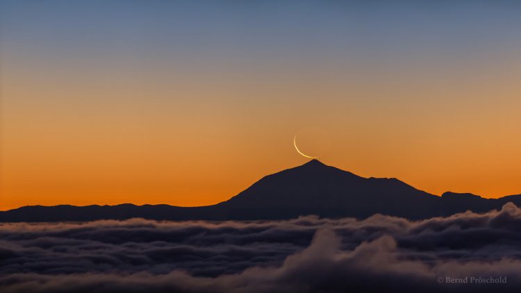 Moon Touched by Teide