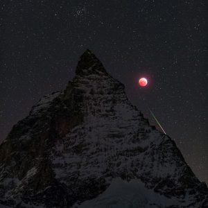 Matterhorn, Moon, and Meteor