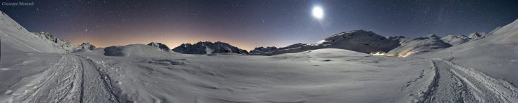 Italian Alps under Moonlight