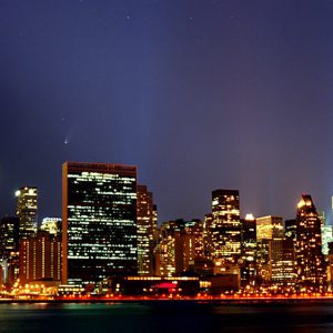 Cosmic Visitor and New York Skyline