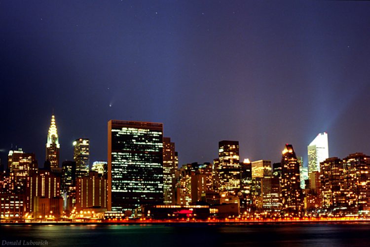 Cosmic Visitor and New York Skyline