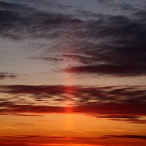 Venus and Light Pillar