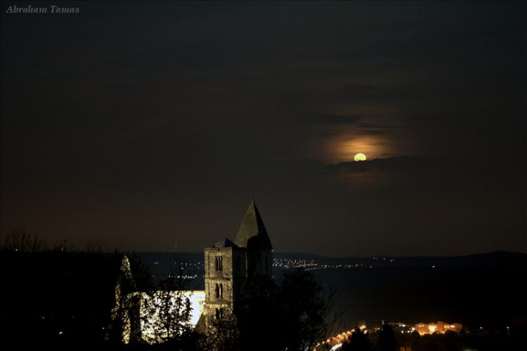 Full Moon and Ruined Church