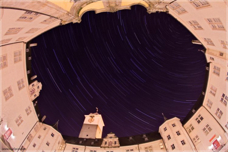 Star trails at Bad Mergentheim Castle