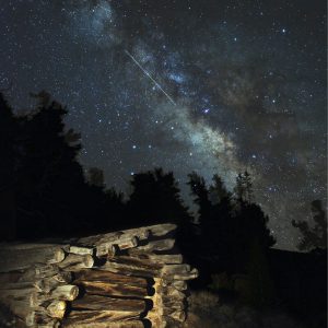 Lyrid Meteor and Milky Way