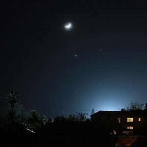 Moon, Venus, and Jupiter