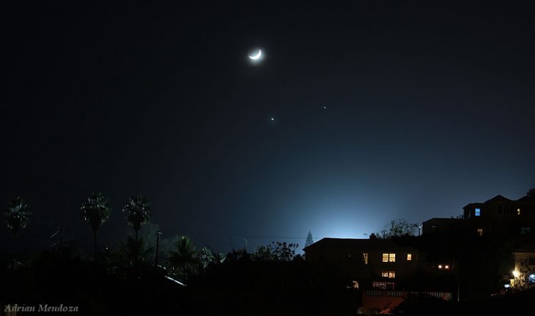 Moon, Venus, and Jupiter