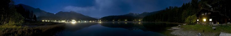 Lake Spitzingsee Winter Panorama