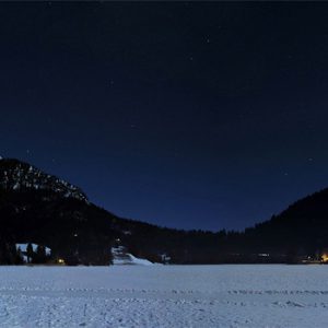 Frozen Bavarian Lake Panorama