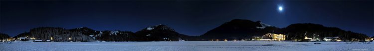 Frozen Bavarian Lake Panorama