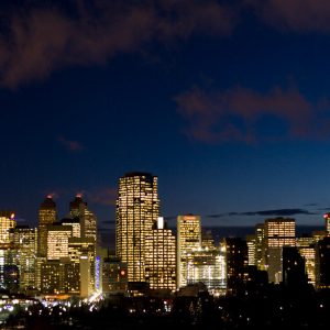 Venus, Jupiter, Moon Conjunction over Calgary