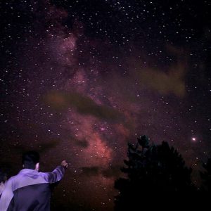 Pointing at the Milky Way