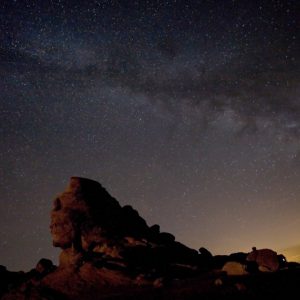 Milky Way and Bucegi Sphinx