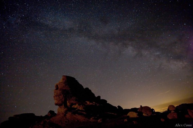 Milky Way and Bucegi Sphinx