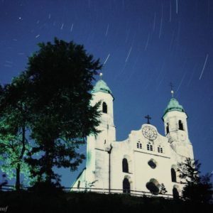 Star Trails on a Moonlit Night