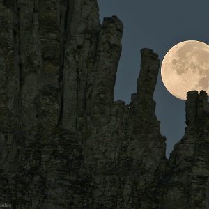 Moon on the top of Greece