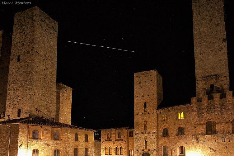 Space Shuttle over Italy