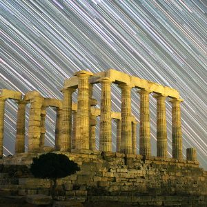 Sounio Temple Star Trails