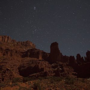 Pleiades Rising Over Fisher Towers