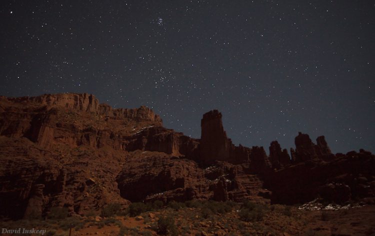 Pleiades Rising Over Fisher Towers