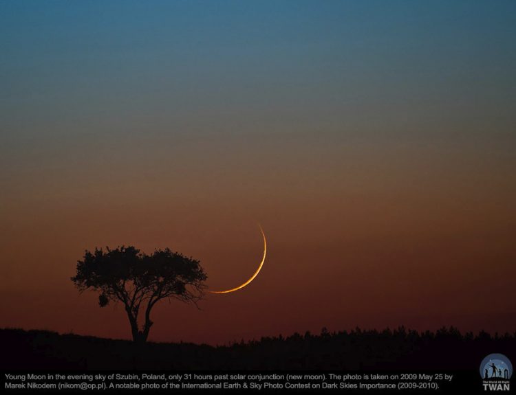 Young Moon in the Szubin Sky