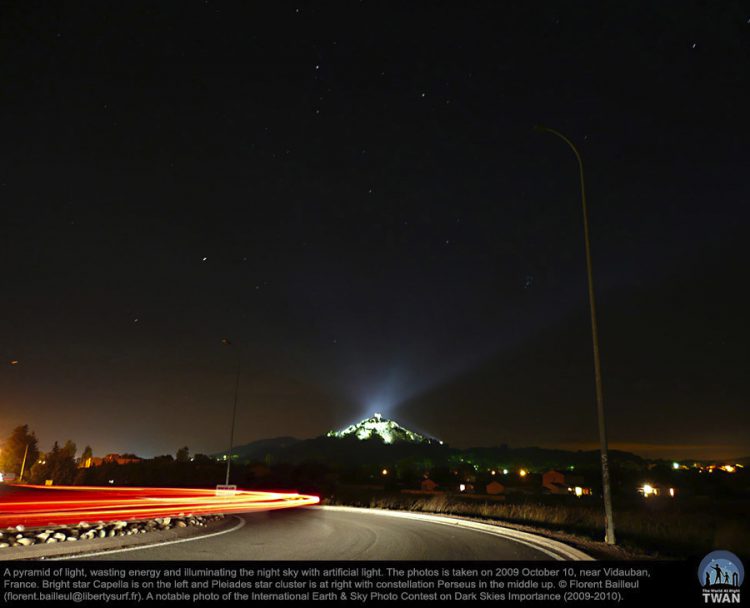 Pyramid of Light Pollution