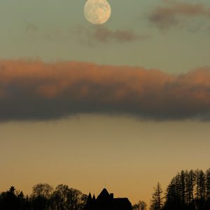 Moonrise over an Austrian Castle