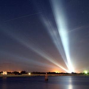 ISS over Space Shuttle Launch Site