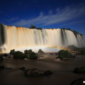 Iguazu Falls Full Moon Rainbow