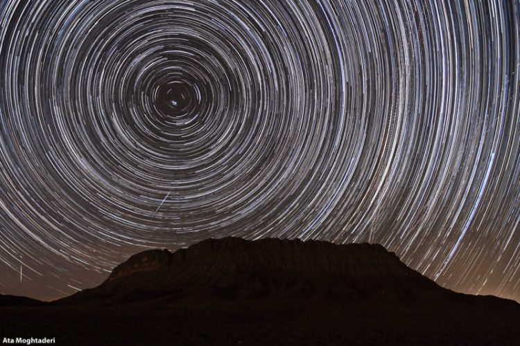 Star Trails and Meteor