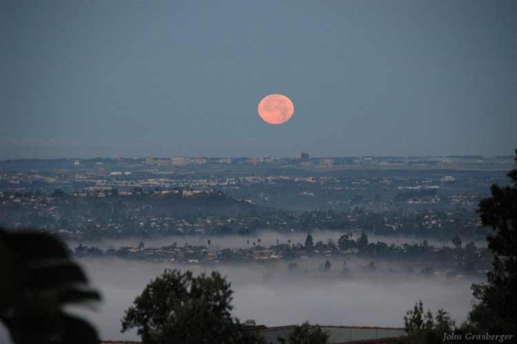 Moon Setting over La Jolla