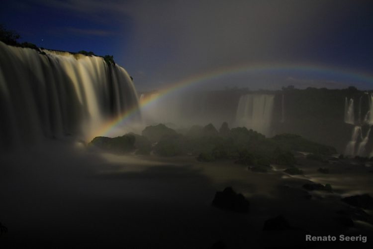 Rainbow in Full Moonlight