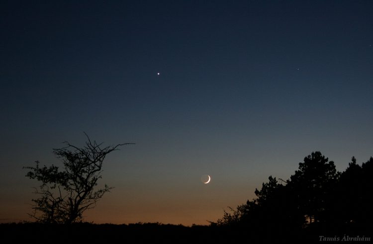 Moon and Venus above Nyakas Hill