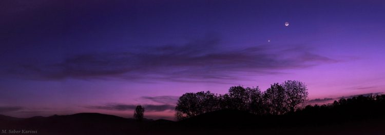 Moon and Venus Conjunction Panorama