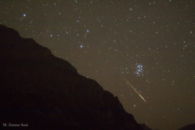 Perseid and the Pleiades