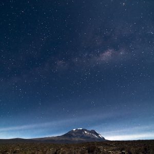 Kilimanjaro beneath the Milky Way