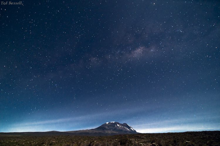 Kilimanjaro beneath the Milky Way