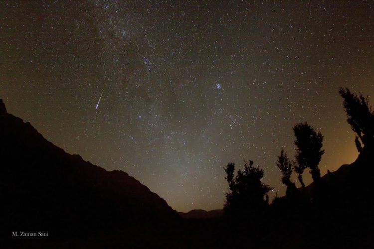 Pre-dawn Perseid Meteor