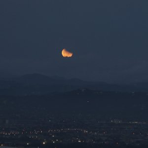 Moonrise Partial Lunar Eclipse