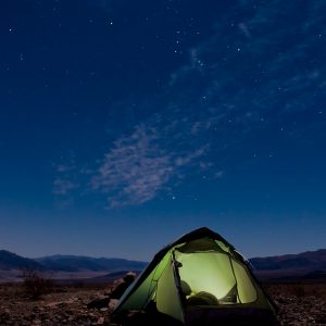 Orion over Tent in Death Valley