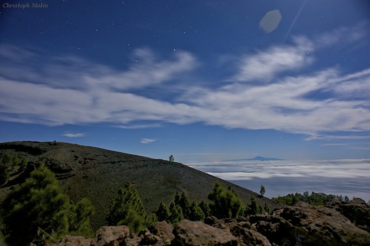 Volcano Deseada I in Moonlight