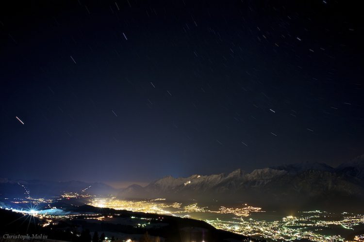 Startrails Above Innsbruck