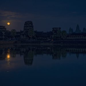 Moonrise above Angkor Wat