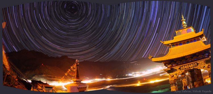 Spituk Gompa Star Trails