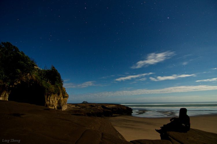 Summer Night at Muriwai Beach